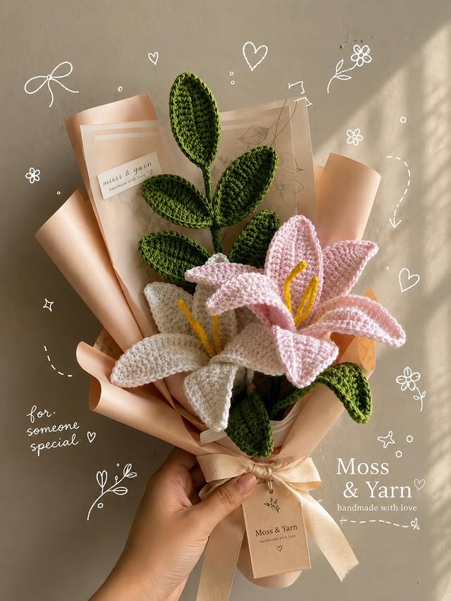 Custom crochet bouquet